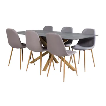 Matgrupp Venture Home Piata med 6 Pobbie Stolar Polyestertyg