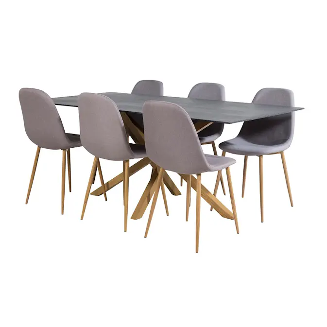 Matgrupp Venture Home Piata med 6 Pobbie Stolar Polyestertyg