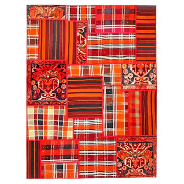Persisk Patchworkmatta Arkiio Flerfärgad 152x204