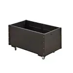 Blomlåda PLUS Svart för Utomhusbruk på Hjul 48x88x47 cm