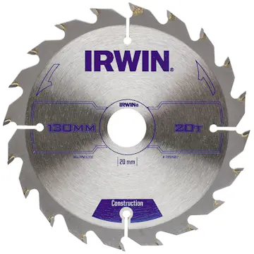 Sågklinga Irwin 130x20/16mm 20t 2,5mm
