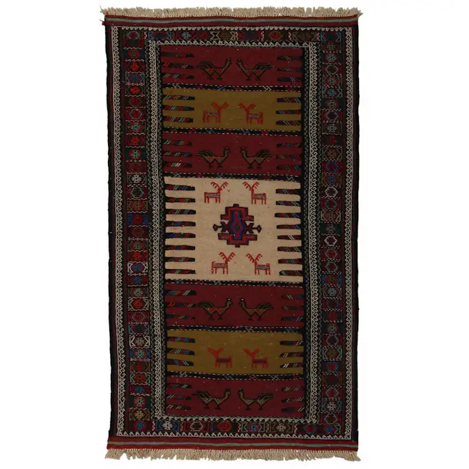 Persisk Nålmatta Arkiio Quchan Kelim Exklusiv 102x185