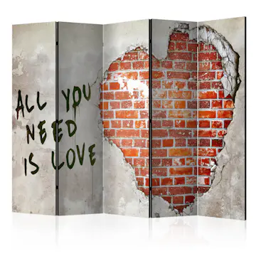 Rumsavdelare Skärmvägg Arkiio Love is all you need II 225x172 cm
