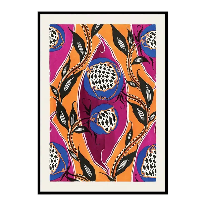 Poster Gallerix Pochoir Pattern by E. A. Seguy