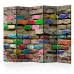Rumsavdelare Skärmvägg Arkiio Colourful Bricks II 225x172 cm
