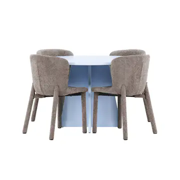 Matgrupp Venture Home Bootcut Ø110 cm med 4st Astoria Matstolar