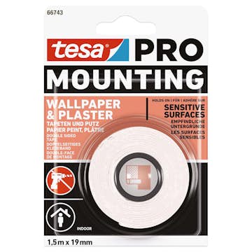 Monteringstejp Tesa Pro Tapet 19 mm