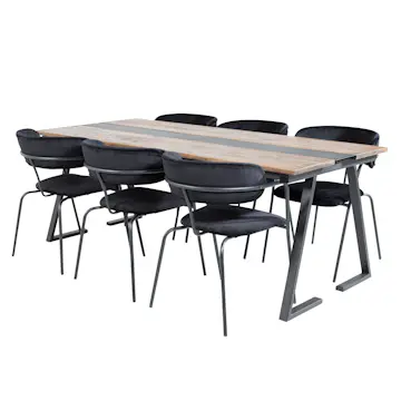 Matgrupp Venture Home Jane med 6 Aris Stolar