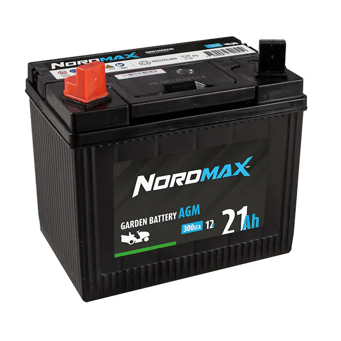 Batteri Nordmax Trädgård 12V 21Ah 300A U1