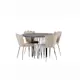 Matgrupp furniture/fashion Stone Ø120 cm med 4 Limhamn Light Stolar