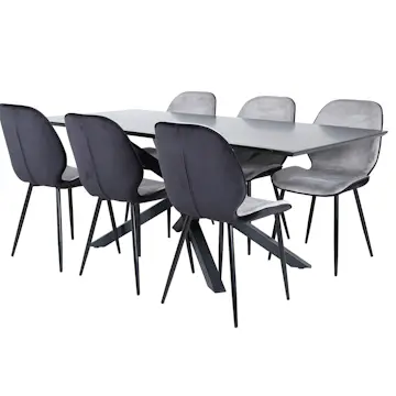 Matgrupp Venture Home med Piata Matbord och 6 Elisa Matstolar