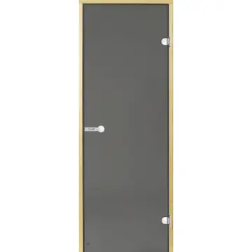 Glasdörr Harvia Rökgrå med Furukarm 7x19