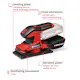 Slipmaskin Einhell TC-OS 18/187 Li 18V Utan Batteri & Laddare
