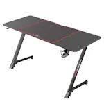 Gamingbord Kuura Pro 140x60 cm Svart med Integrerad Musmatta