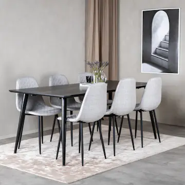 Matgrupp Venture Home Dipp med 6 Polar Diamond stolar