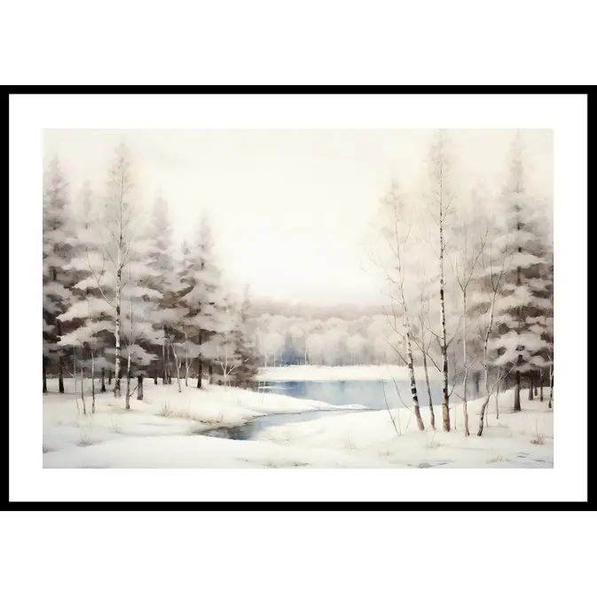 Poster Gallerix Winter Frozen Lake