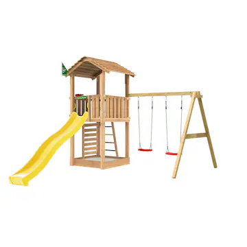 Lektorn Jungle Gym Cottage 2.1 Gungmodul & Gul Rutschkana