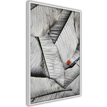 Poster Artgeist Affisch Black And White Leaves