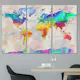 Tavla Arkiio World Map Rainbow Gradient