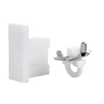 Gardintillbehör Kirsch Stopp & Ändkåpor Elite Vit/Aluminium 2st