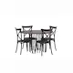 Matgrupp furniture/fashion Stone Rund med 4 Crosett Stolar