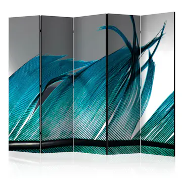 Rumsavdelare Skärmvägg Arkiio Turquoise Feather II 225x172 cm