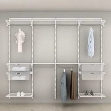Garderobslösning Elfa Ready Solution Classic 18 Vit B: 2496 mm