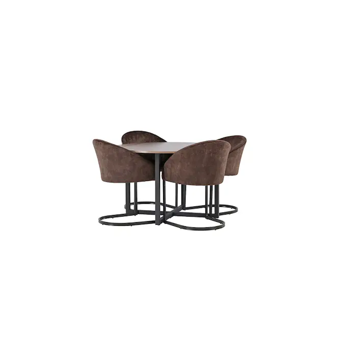 Matgrupp Venture Home Durango Ø120 cm med 4 st Evening stolar