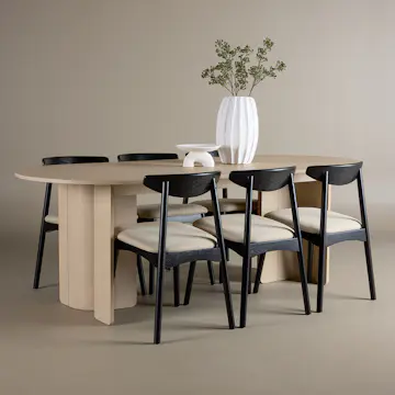 Matgrupp Venture Home Tyresö 220x100 cm med 6 Ven Stolar