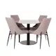 Matgrupp Venture Home Roxanna med 4 Laura Stolar Grå