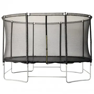 Studsmatta Trekrunner Oval med Skyddsnät 2,44x3,96 m