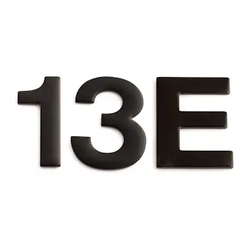 Brevlådenummer Habo Självhäftande Svart