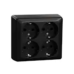 Vägguttag Elko 4-Vägs Utanpåliggande RS