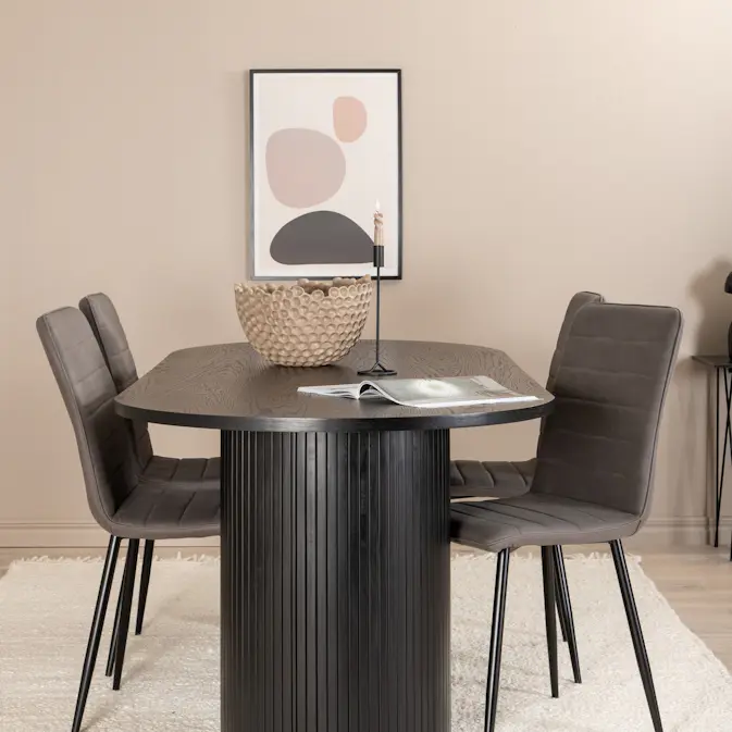 Matgrupp Venture Home Bianca med 4 Walerina Stolar