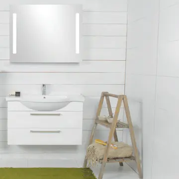 Möbelpaket Noro Newport 600 Spegel Effect Vit Matt