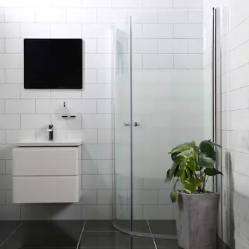Duschhörn Bathlife Mångsidig Rund Dörr 45° + Rund Dörr 45° Delvis Frostat Glas