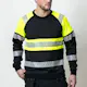 Sweatshirt Jobman Varsel Svart/Gul V