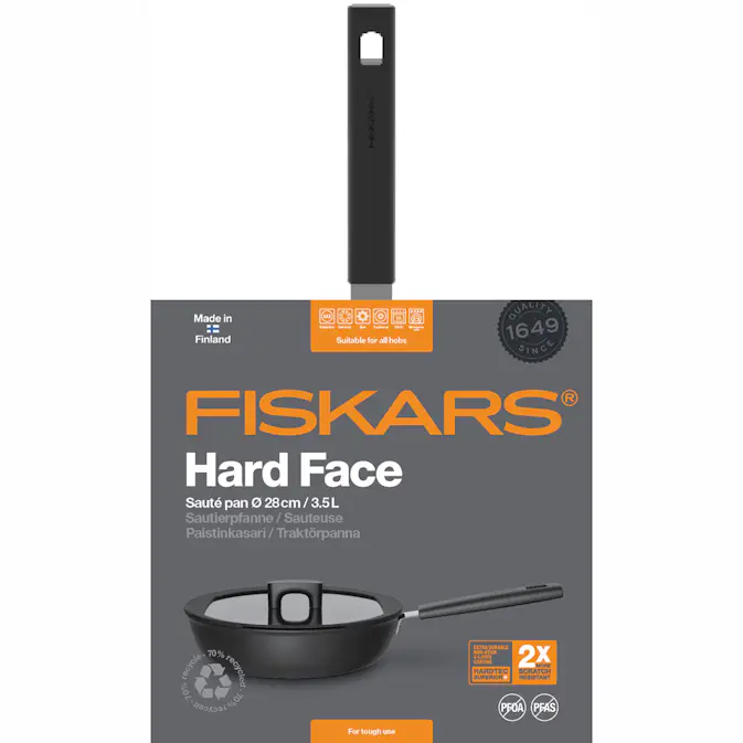Traktörpanna Fiskars Hard Face 3,5 L 28 cm Anpassad För Alla Hällar