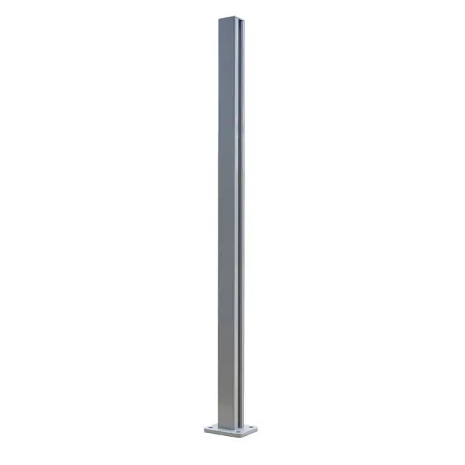 Ändstolpe Novoroom Aluminium med Fot