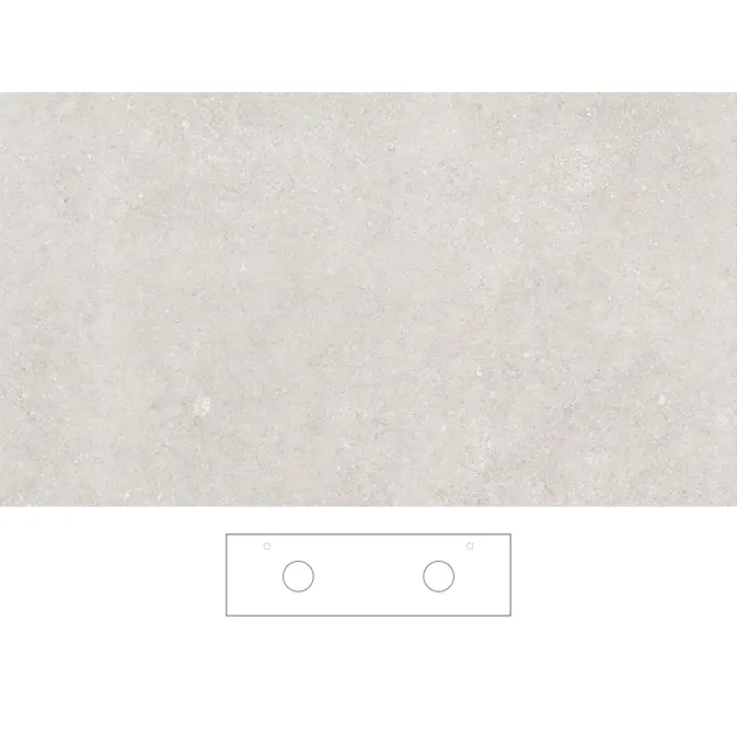 Bänkskiva Svedbergs Beric för Dubbla Tvättställ