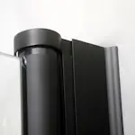 Duschhörn Bathlife Mångsidig Rund Dörr 45° Svart