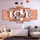 Tavla Arkiio Wooden Letters 5 delar Bred