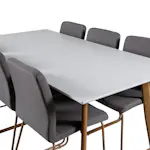 Matgrupp Venture Home Polar Ø100 cm med 6st Mace Matstolar