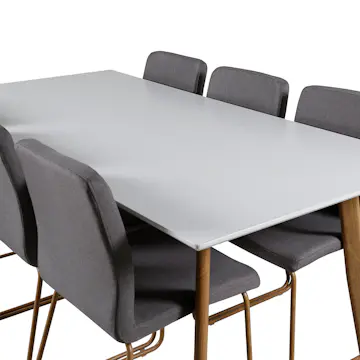 Matgrupp Venture Home Polar Ø100 cm med 6st Mace Matstolar