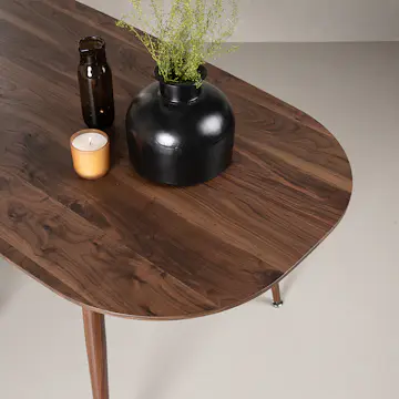 Matbord Venture Home Sanford Mörkbrunt Ovalt Bord 180 cm