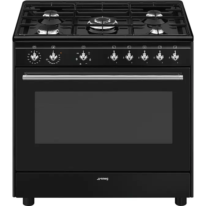 Gasspis Smeg CX91GMBL Concerto Svart Ergonomisk och Smart Design