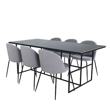 Matgrupp Venture Home Lund med 6 Wrigley Stolar