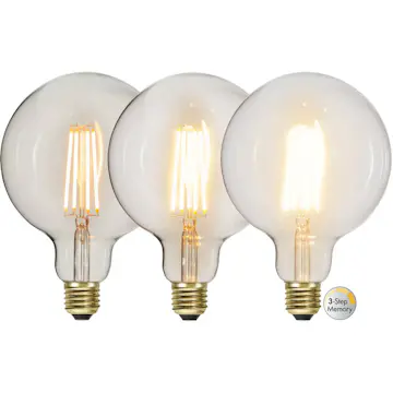 LED-lampa Star Trading E27 G125 Soft Glow 3-step Memory Dimbar 6,5W