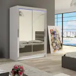 Garderob Concept 55 Miami 120x58x200 cm Vit/Beige