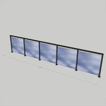 Glasräcke Novoroom Komplett Sektion A-A